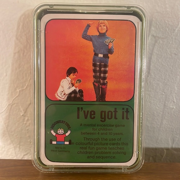 Rare vtg I'VE GOT IT Mental Exercise Card Game Discovery Toys West Germany 1960s - Picture 1 of 2